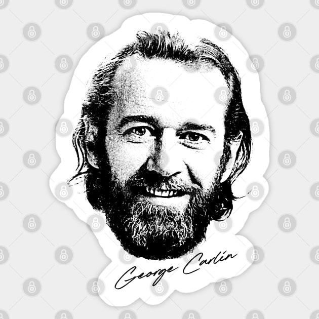 George Carlin / Retro Style Fan Design Sticker by DankFutura